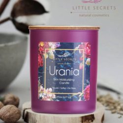 Ενυδατικό, αρωματικό κερί σόγιας με άρωμα τριαντάφυλλο,πεύκο - Urania candle