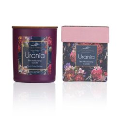 Ενυδατικό, αρωματικό κερί σόγιας με άρωμα τριαντάφυλλο,πεύκο - Urania candle